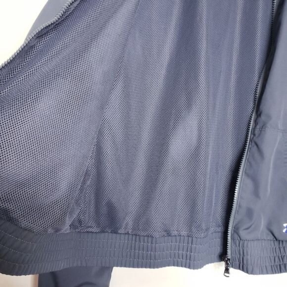 Under Armour Gray Semi Fitted Zip Up Windbreaker Jacket Women's Size Large - Picture 7 of 9